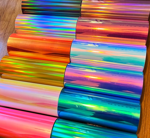 Holographic Permanent Adhesive Vinyl Sheets and Rolls for Craft Cutting Machine