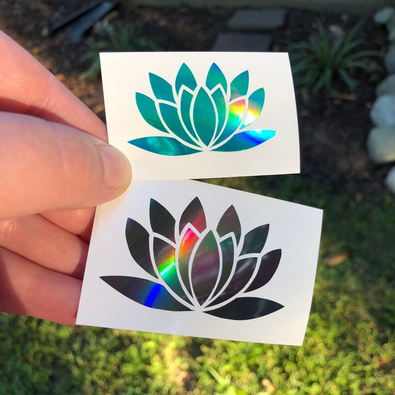 Lotus Sticker Lotus Decal Floral Car Window Decal Lotus Etsy