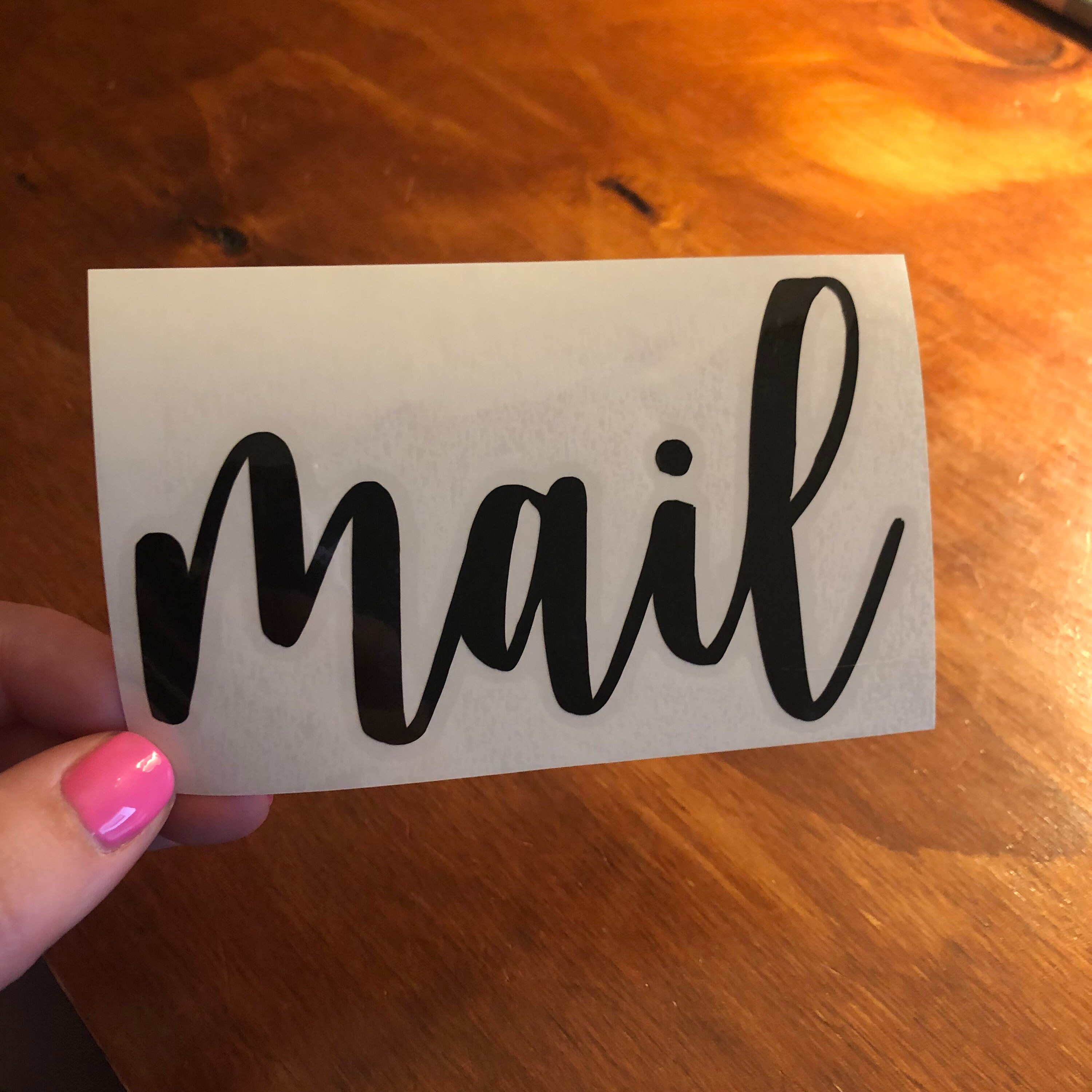 Mail vinyl decal transfer sticker for mailbox storage Etsy