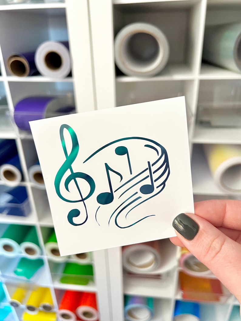 Treble Clef Sticker, Music Note Permanent Vinyl Decal - Etsy