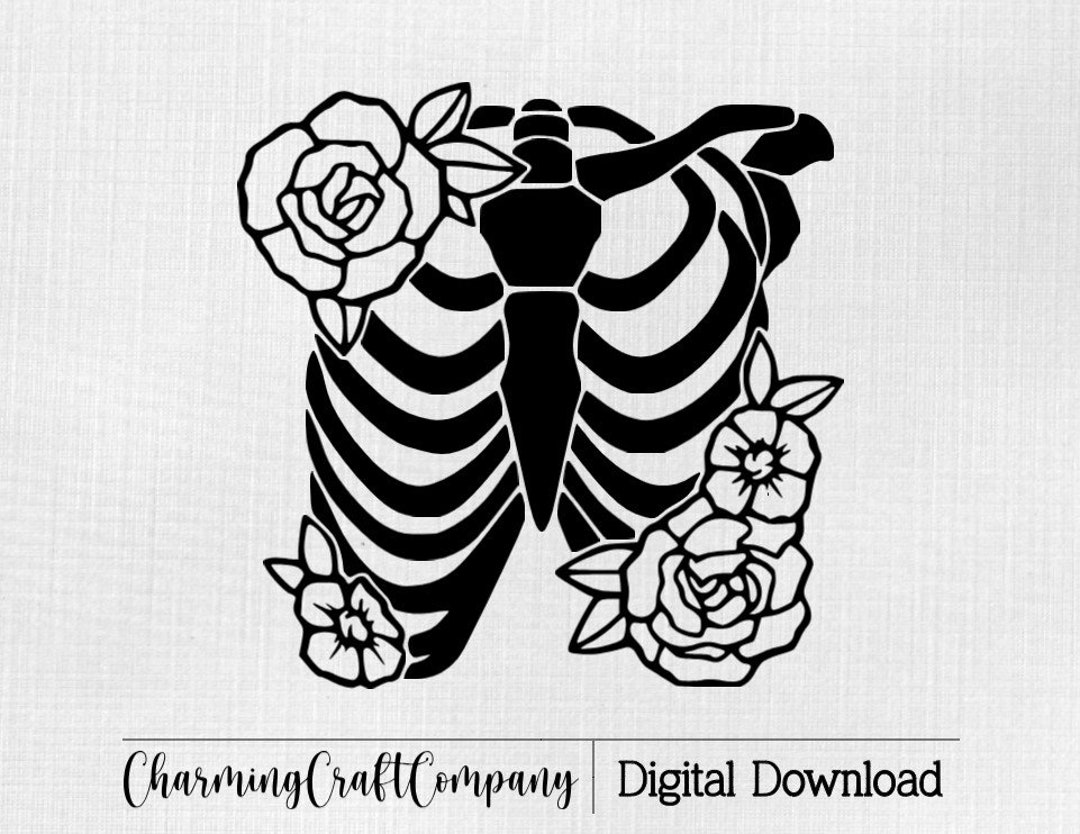 Rib Cage Svg, Rib Png, Rib Cage Svg, Rib Png, Skull File, Skeleton File ...