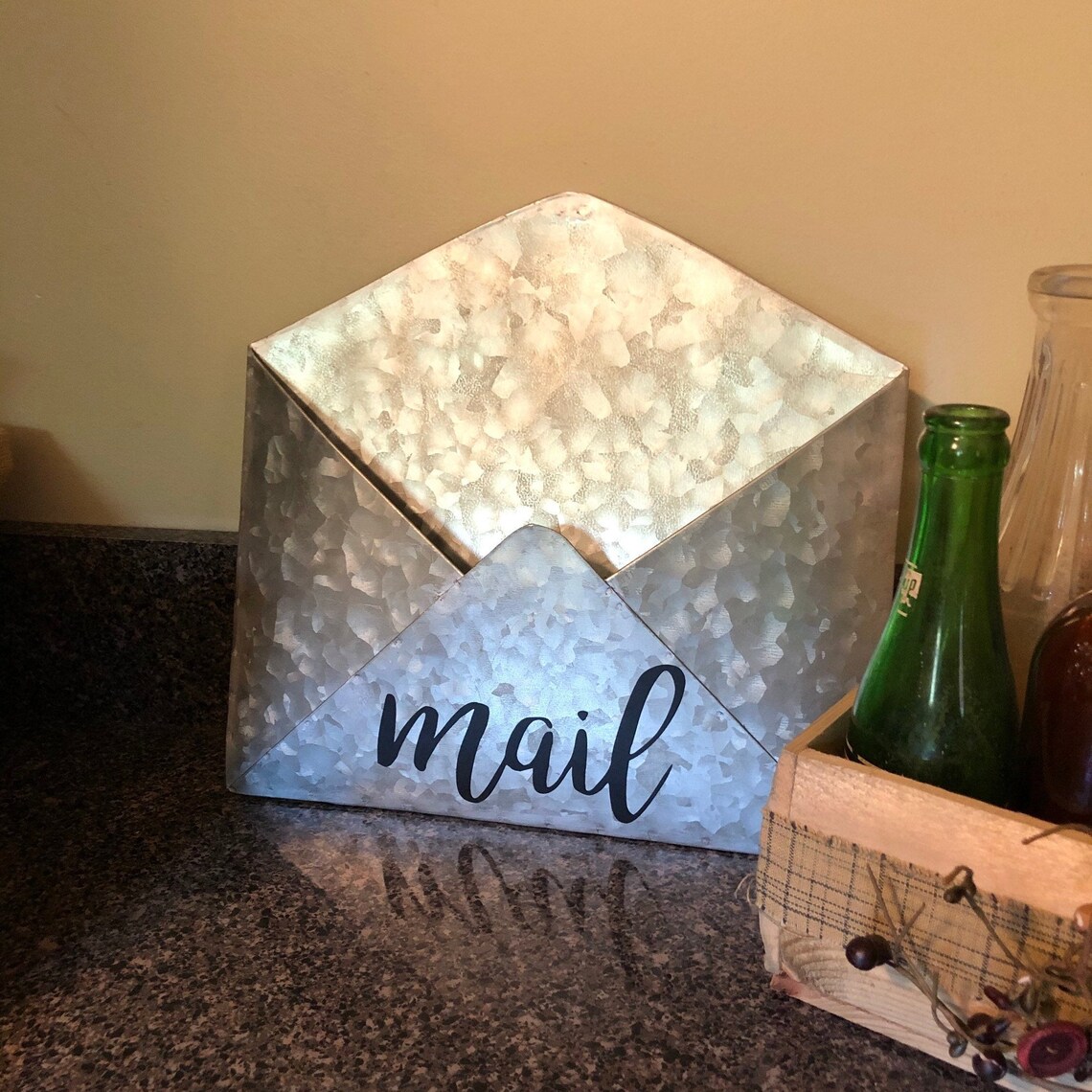 Wall mount envelope mailbox for paper organization. Shop now Etsy