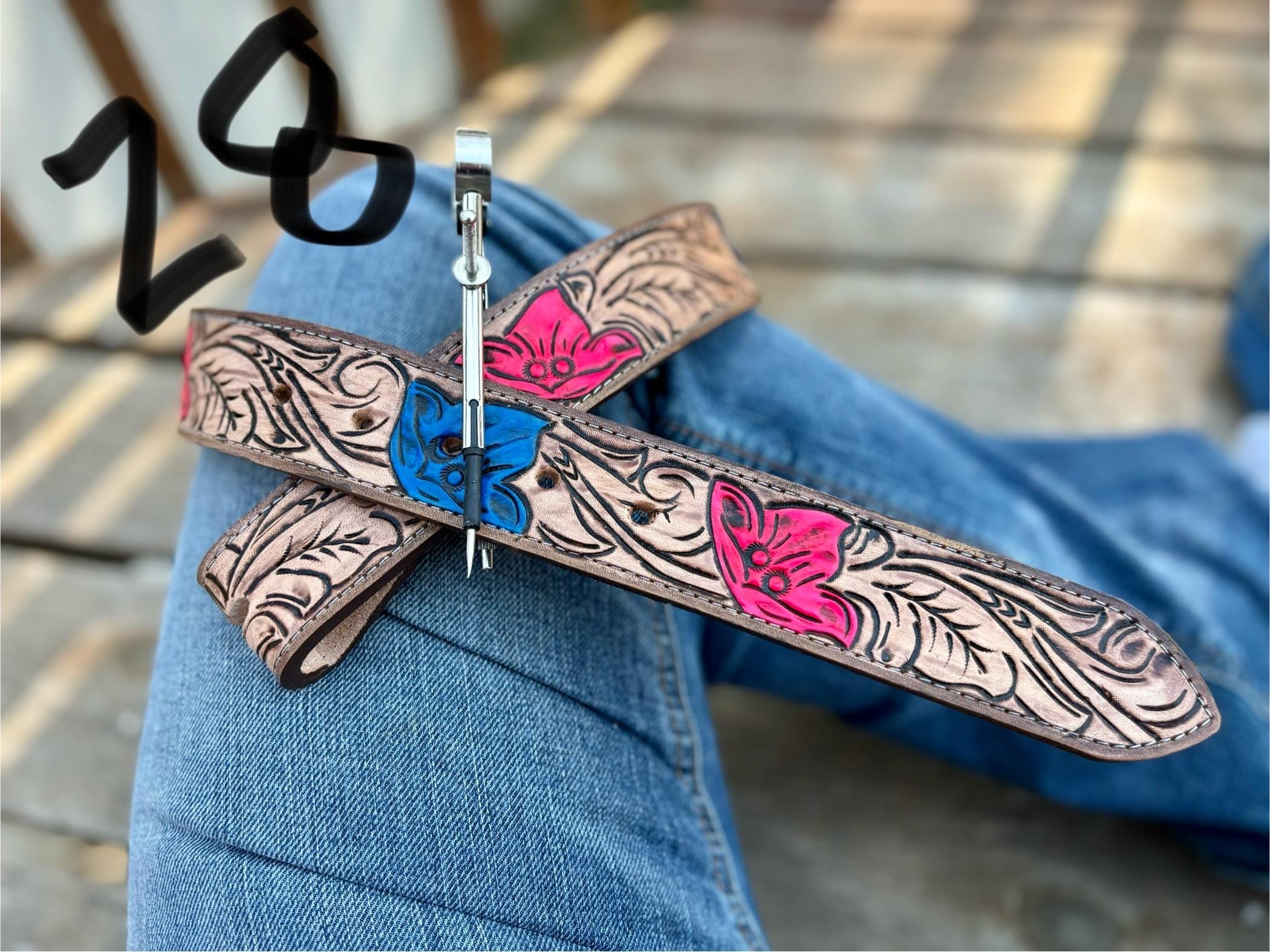 Kids Tooled Leather Belts