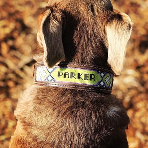 Custom tooled/Beaded Dog Collars