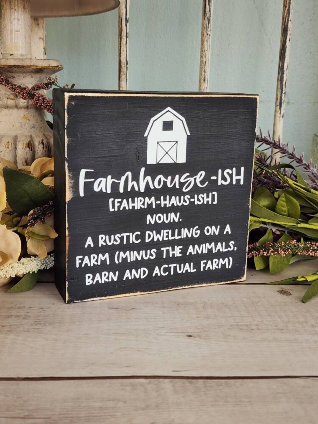 Farmhouse-ish Rustic Sign, Sign, Wooden Sign, Rustic Sign, Framed Wood ...