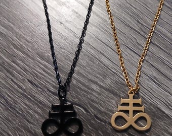 Dyskretny mały naszyjnik z symbolem satanistycznym, naszyjnik z symbolem siarki