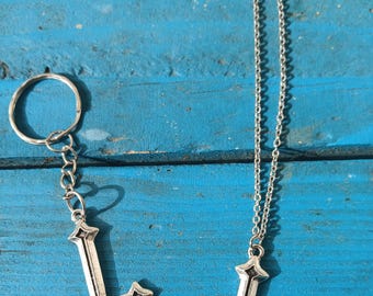 Inverted Cross Neckless, Inverted Cross Keychain, Upsidedown Cross