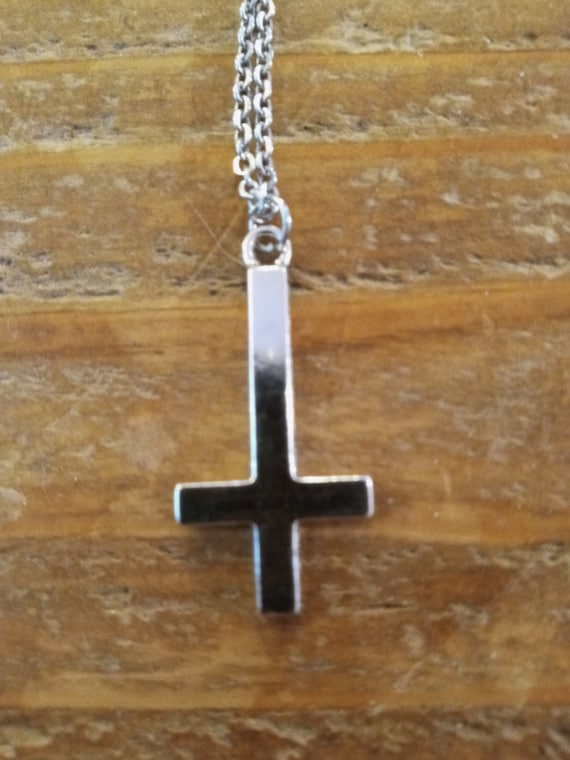 Small inverted cross necklace sale