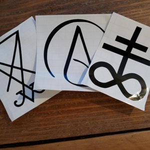 Pick Farbe Luzifer Siegel Aufkleber Aufkleber, atheistische Aufkleber Aufkleber, Sulfer Symbol Aufkleber Aufkleber, satanisches Dekor