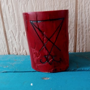 Lucifer Sigil Tealight Candleholder, Satanic Candleholder, Satanic Decor