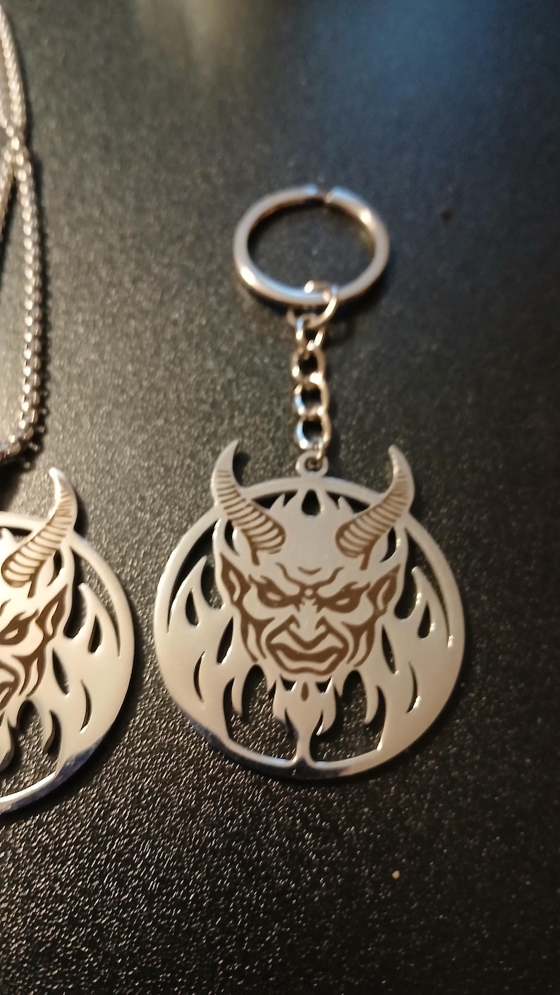 Satan Necklace or Satan Keychain, Lucifer Necklace or Keychain - Etsy