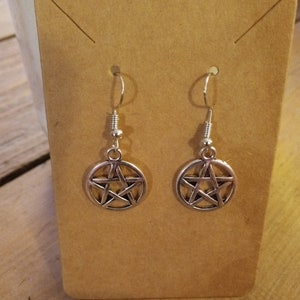 Pentacle Earrings,  Pentagram Earrings