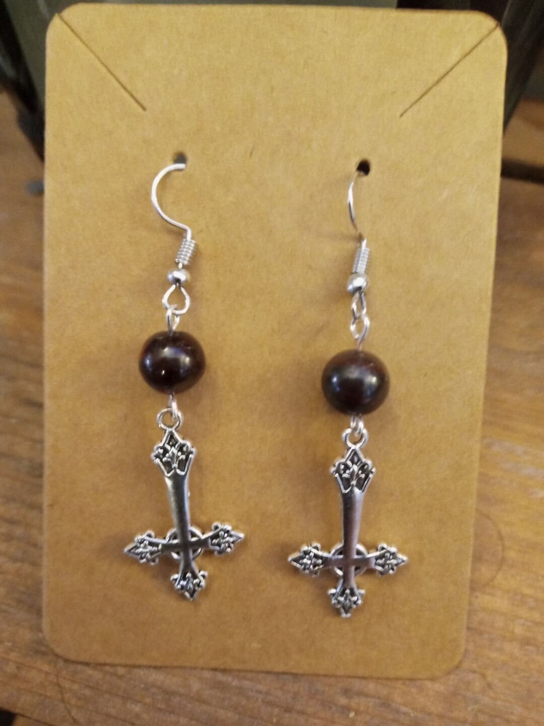 Inverted cross dangle earring Clearance