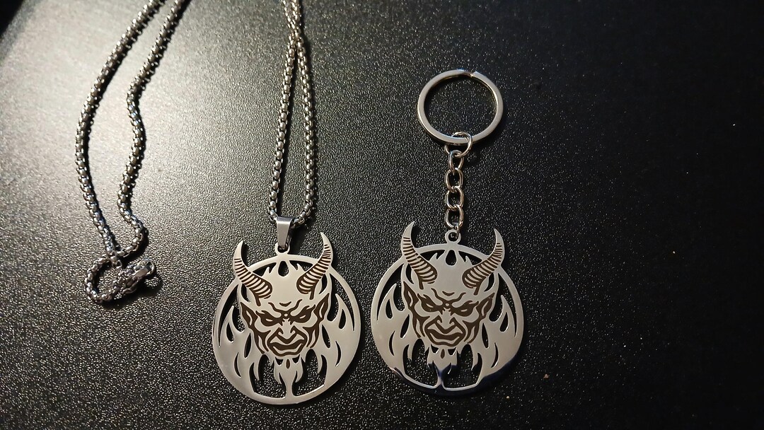 Satan Necklace or Satan Keychain, Lucifer Necklace or Keychain - Etsy