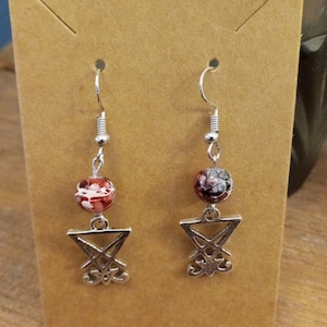 Hypoallergenic Satanic Sigil Earrings