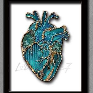 Human Heart Wall Art - Human Heart Print - Vintage Anatomy Wall Art - Vintage Human Anatomy Illustration - INSTANT DOWNLOAD - Image#706