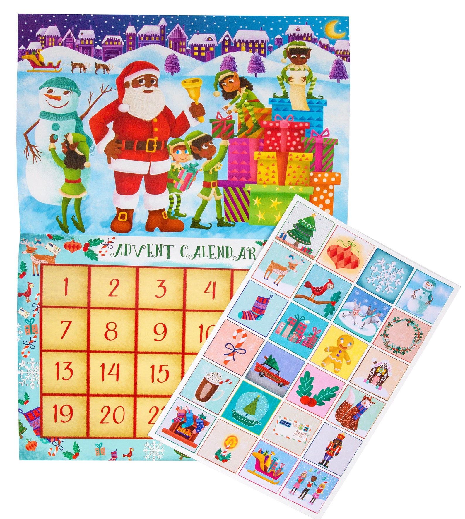 Children's Advent Sticker Calendar AfricanAmerican Etsy