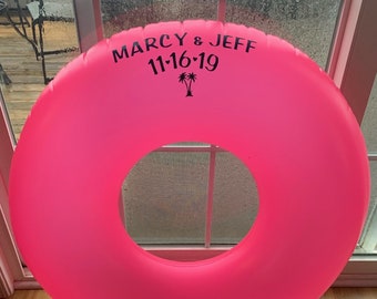 Custom float Personalized Pool float, Wedding, Birthday, Graduation, Bachelorette, Business logo, Advertisement, Pool Party, Swimming pool