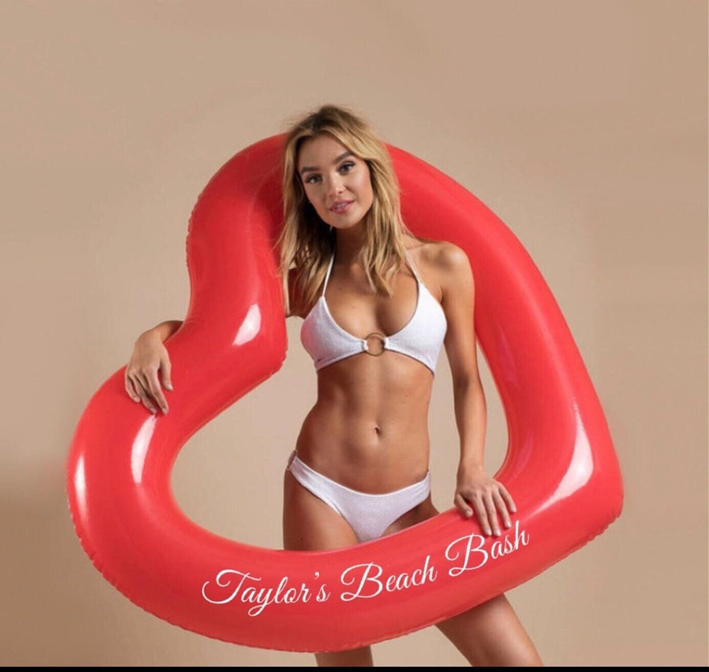 Customized or Personalized Heart Pool Float, Engagement Ring Float, Bachelorette Party, Wedding Favor, Bride Float, Destination Wedding