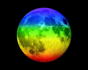 Postcard Rainbow Moon »Chandra Chakra Rainbow« Pride LGBTQIA+