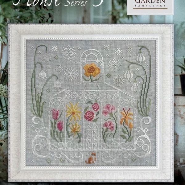 Green House & Floss Kit - Fabulous House Series #3  by Cottage Garden Samplings