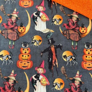 Cats and Treats Halloween  - Cross Stitch Project Bag - Available in Large - Mini