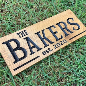 Last Name Carved Wood Sign, Couples Wood Sign, Personalized Wood Sign, Carved Wood Sign, Housewarming Gifts, Barn Decor, Rustic Signs