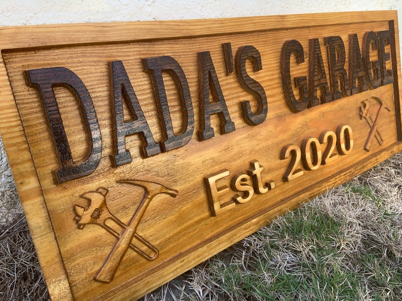Gifts for Men Workshop Wood Sign Garage Sign Personalized Man Birthday Fathers Day Gift Wood Workshop Sign Husband Custom Mechanic Sign