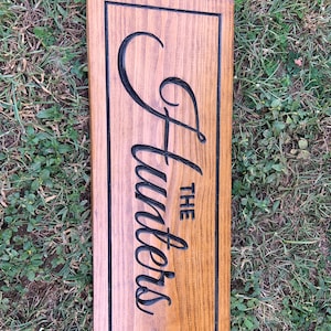 First and Last Name Wood Sign, Couples Wood Sign, Personalized Wood ...