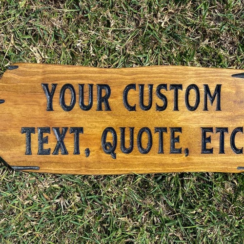 Outdoor Carved Sign Custom Wooden Carved Cabin Sign Pine Etsy