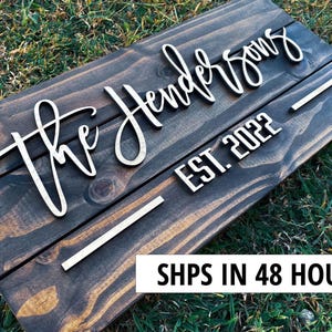 Custom Wood Sign Gift - Personalized Family Name Sign - Last Name Pallet Sign - Wedding Gift - Home Wall Decor-| Anniversary Gift