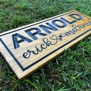 Wedding Bridal Shower Gift for Couple, Mr and Mrs Personalized Wood Sign, First and Last Name Wedding Gift for Newlyweds, Cursive Font