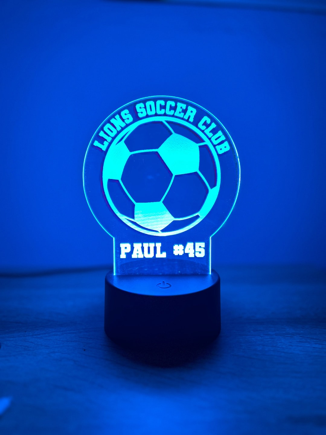 Personalized Soccer LED Light, Custom Soccer Team Acrylic Led Night