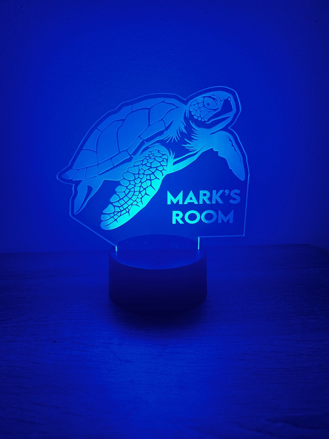 Personalized Turtle Custom Name Night Light, Fish Tank Acrylic Led Night Light, Kids Bedroom