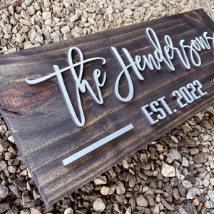 Personalized Name Custom Wood Sign for Gift - Wedding Gift - Fast Shipping - Personalized Wedding Gift for Couples - Anniversary Gift - Wood