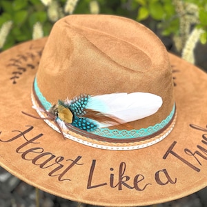 Women’s Cowboy Hat for Concert, Lainey Wilson, Heart Like a Truck, Wide Brimmed Ladies Cowgirl Hat, Music Festival Fedora, Lyrics, Sunflower