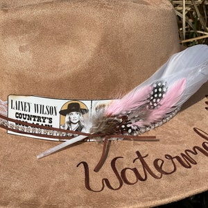 Lainey Wilson Concert Wide Brimmed Cowgirl Hat - Watermelon Moonshine