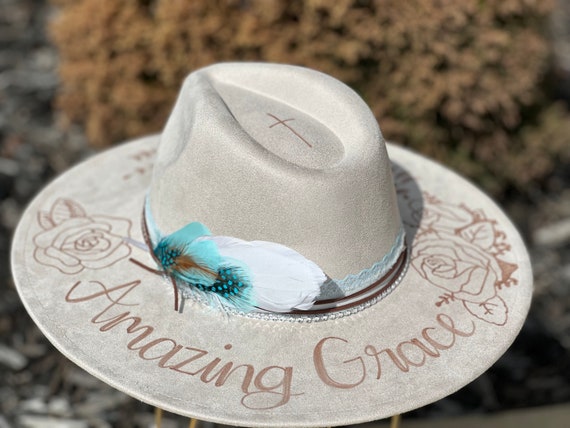 Handburned custom Women\'s felt hat Custom to Order Unique Hand Burned Felt Hats by Nona - Etsy main image 2