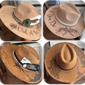 Cream Felt Cowgirl Hat - Etsy display picture 3