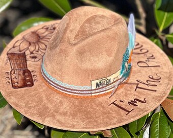 Morgan Wallen Custom Cowboy Hat, Personalized Feather Colors  display picture 1