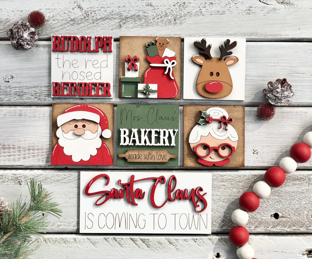 Santa Insert Santa Claus MINI Interchangeable Tile Inserts - Etsy