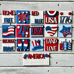 July 4th MINI Interchangeable Tile Inserts