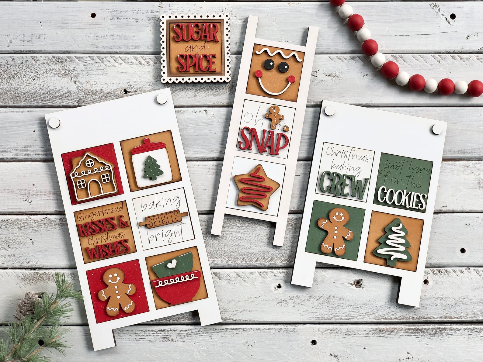Gingerbread MINI Interchangeable Tile Inserts - Etsy