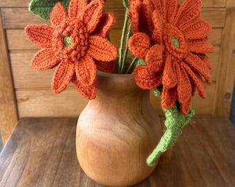 Crochet Orange Flower Bouquet