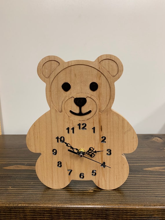 Teddy Bear Clock Etsy