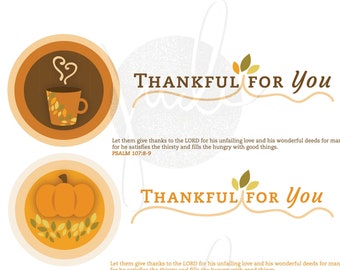 Fall-themed Thankful for You Vectors - Digital Download - 3 Designs