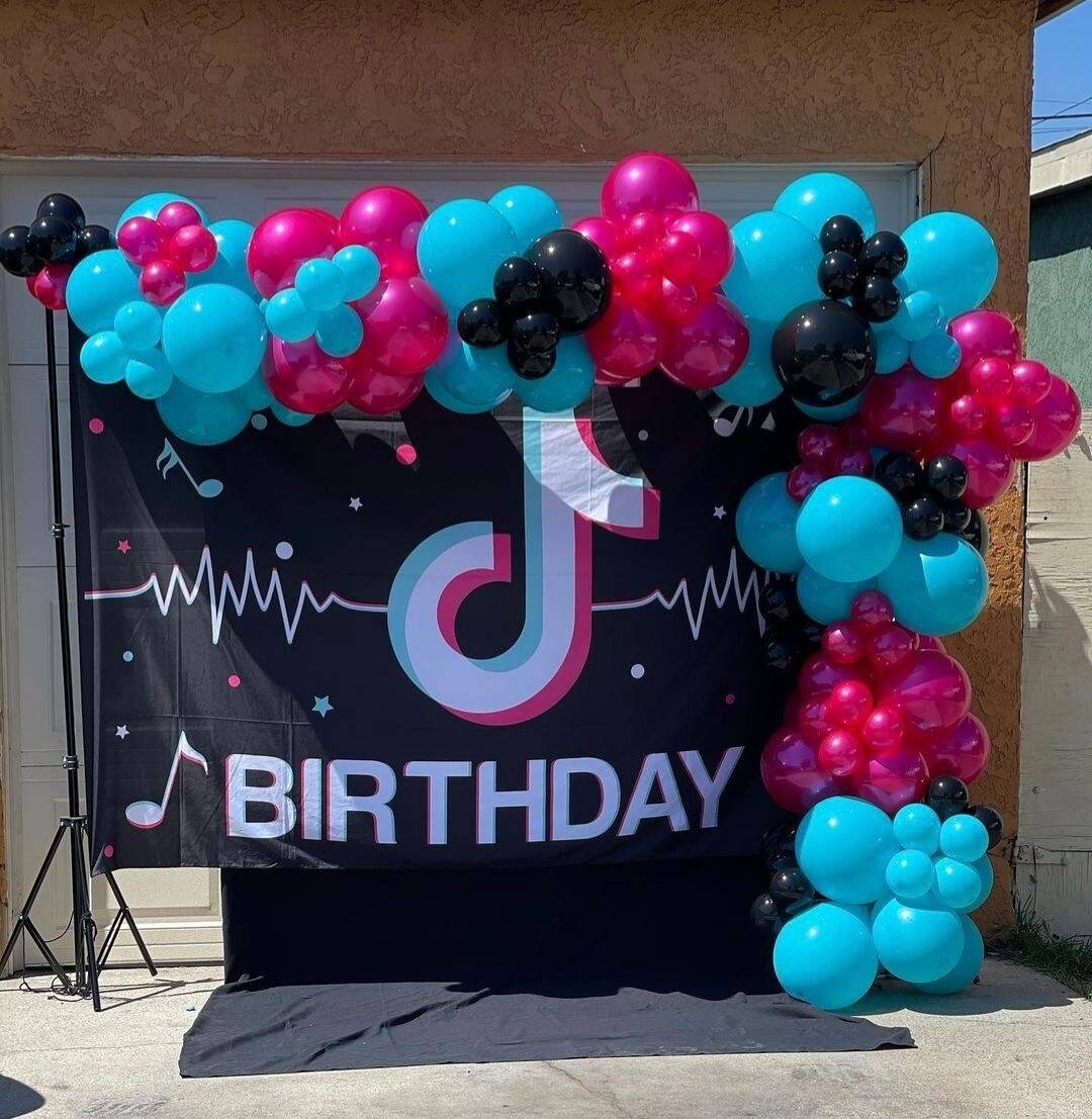 Tik Tok Balloon Garland Kit Tik Tok Birthday Arch Kit Birthday Etsy UK