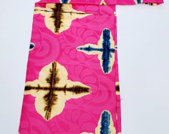 African batik fabric adire 197 x 118 cm, damask batik fabric, handmade cotton batik made in Nigeria, african fabric, Nigerian adire pink