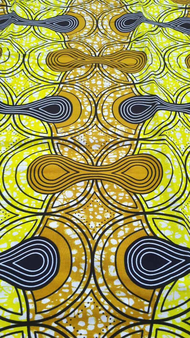 Yellow African Fabric Ankara Fabric African Print Fabric Etsy