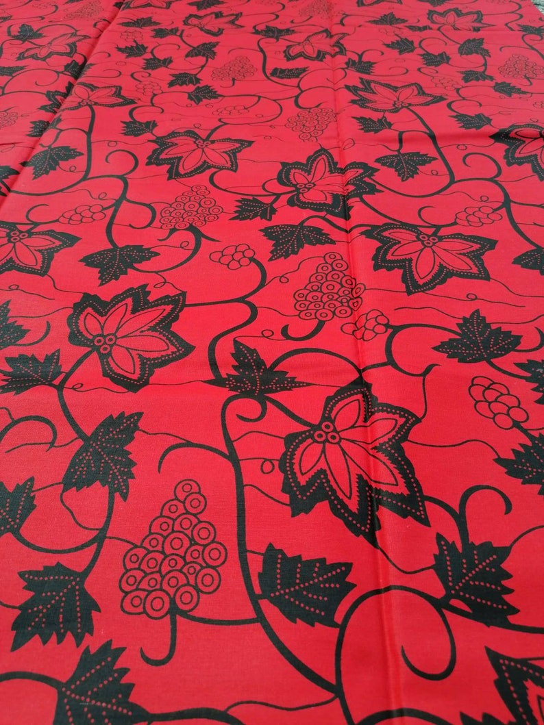 african cotton material red black ankara african fabric by the yard Red african fabric african wax print african print fabric